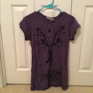🌵 Spirt Purple Yoga Tree Shirt Size Small